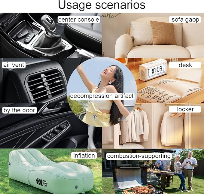 Portable Mini Violent Fan, Turbo Fan with 4000mAh Battery, Compressed Air Duster, Stepless Speed Regulation, Dual Outlet, Strong Magnetic Adsorption, 130,000 RPM Brushless Motor