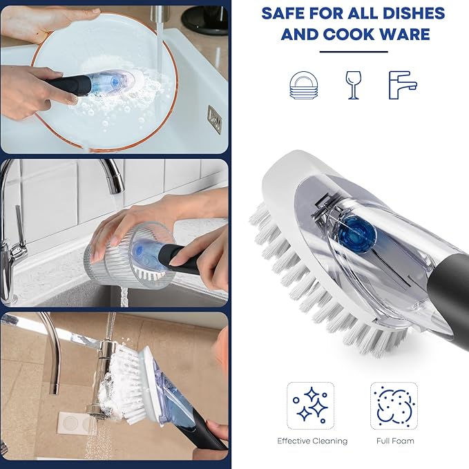 Soap Dispensing Dish Brush + Sponge Brush Refills