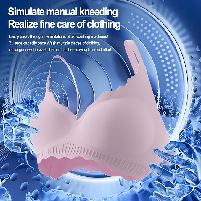 Automatic Underwear Washing Machine with 8000mAh Battery, 3L Portable Mini Washing Machine and Spin Dryer for Underwear, Socks, Baby Clothes, Travel Laundry Machine with Auto Water Supply & Drainage