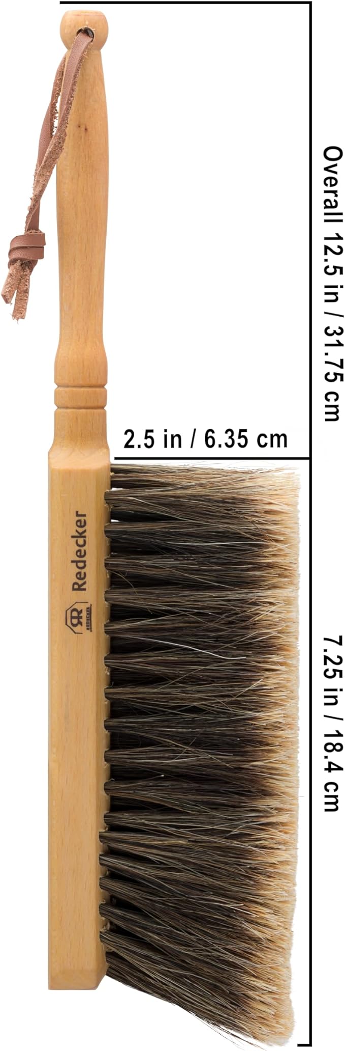 REDECKER Horsehair Brush with Oiled Beechwood Handle, 11-3/4-Inches - Kitchen Bench Brush