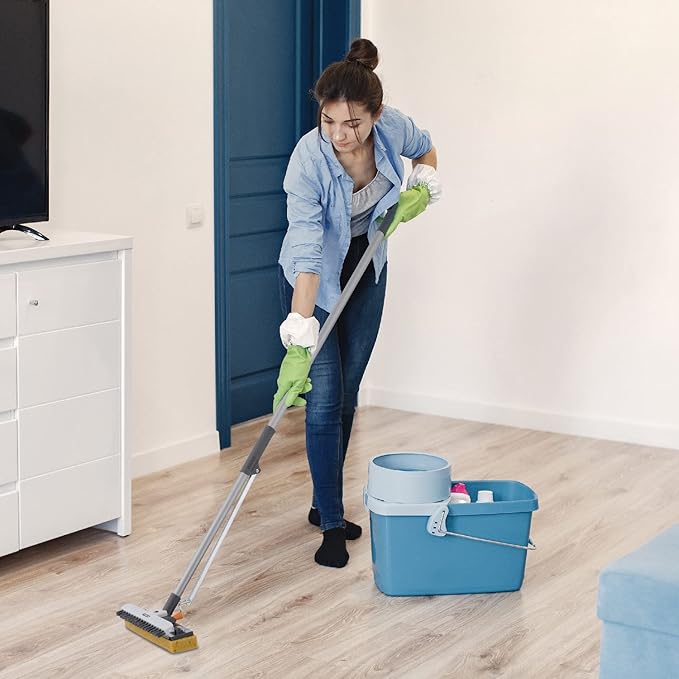Superio Sponge Mop, Butterfly Squeeze Mop for Tile, Laminate, Bathroom, Kitchen, Garage Floors Commercial/Industrial (Full Mop)