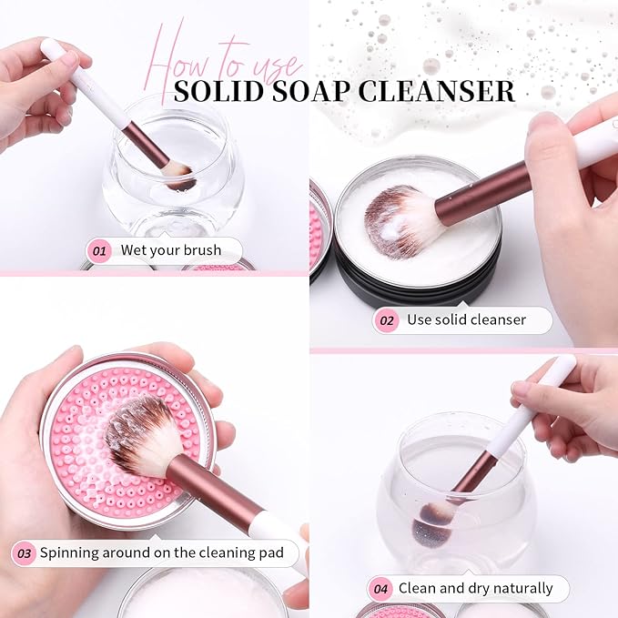 DUcare Professional Makeup Brushes +Makeup Brush Cleaner