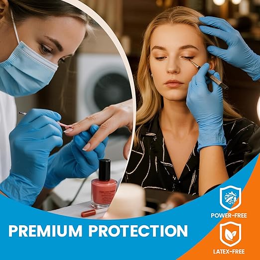 ANBOSON Nitrile Exam Gloves 6mil – Latex-Free, Powder-Free, Textured for Cleaning and Food Handling (Blue of 1000, X-Large)