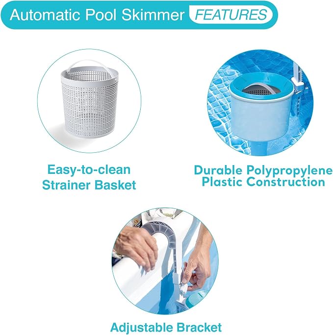 Intex Deluxe Wall-Mounted Swimming Pool Surface Automatic Skimmer | 28000E