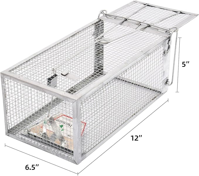 Kensizer 2-Pack Animal Humane Live Cage Trap that Work for Rat Mouse Chipmunk Mice Voles Hamsters and Other Small Rodents, Trampa para Ratones, Catch and Release