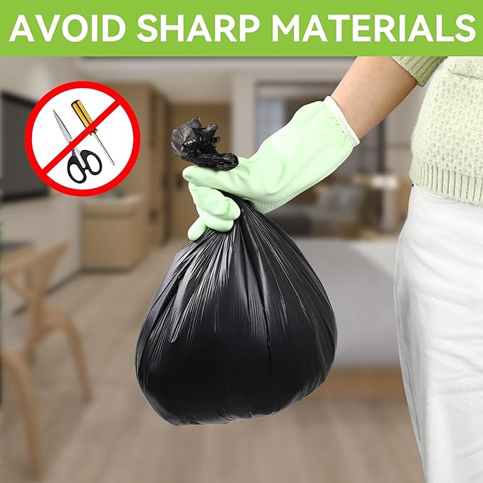 kaylowe Small Trash Bag,4 Gallon Bathroom Trash Can Liners 500 Count Mini Wholesale Garbage Bags for Hotel, Restaurant, Office,Classroom,Black