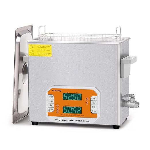 Ultrasonic Cleaner,6L 180W Touch Screen Control Ultrasonic Cleaning Machine with Timer&Heater,Sonic Cleaner for Carburetors,Parts,Chain Cleaning (Including Baskets)