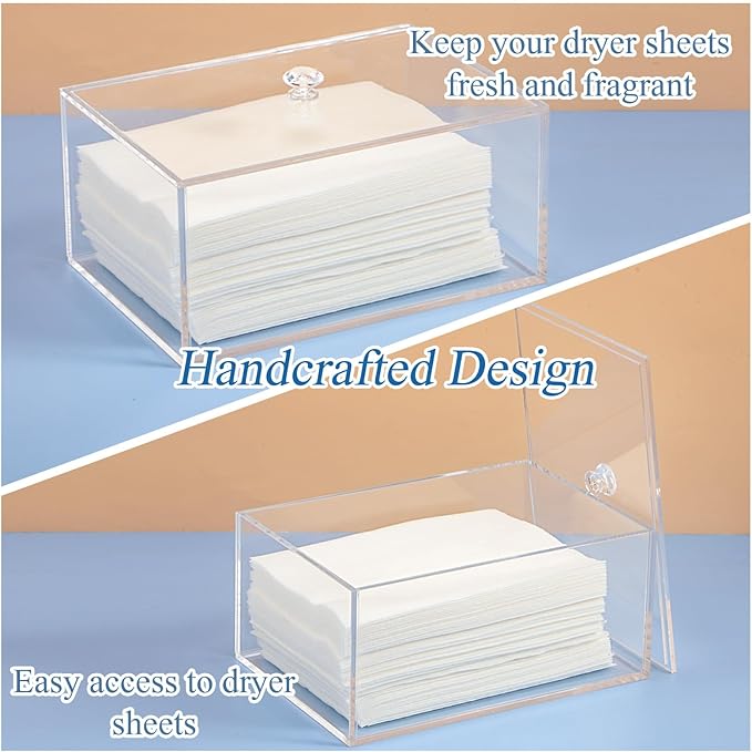 Suclain 9 Pack Laundry Room Organization Storage Containers Glass Jar Dryer Sheet Holder and Detergent Container with Lid Spoons and Labels Set for Powder, Scent Booster