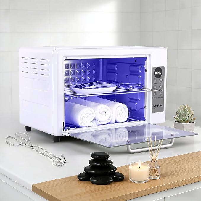 Beauty Star S-terilizer for Estheticians, 24L Nail Dryer and Cleaning Cabinet Box for Barbers, Nail Studio, Beuaty Salon and Home Maintains Tool Cleanliness