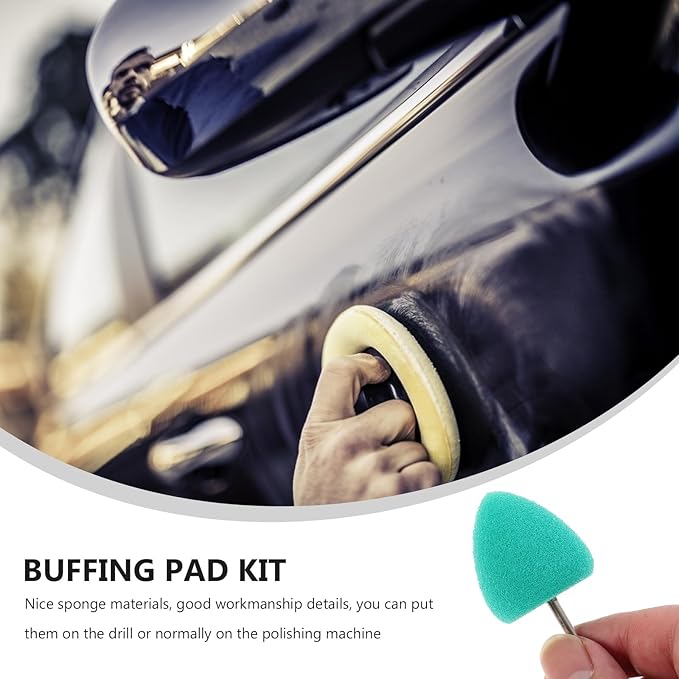 SUPVOX 16 Pcs Polishing Sponge Polishing for Wheels Professional Glass Polishing Buffing Wheel Foam Car Buffing Pad Drill Polishing Pad Buffing Mop Kit Stainless Steel Depth Tire