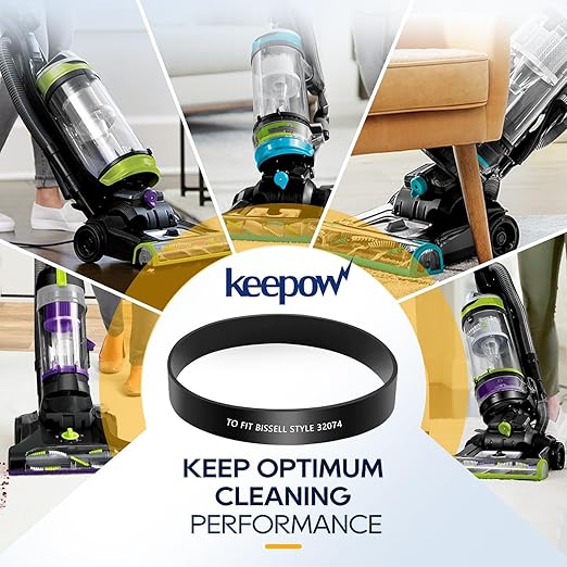 KEEPOW Replacement Belts Compatible with Bissell CleanView Swivel Pet/Powerlifter Vacuum 2252, 2253, 2254, 22543, 2255, 2256, 2258, 2259, 2260, 2316, 1790, 1792, Part#32074, 2 Pack