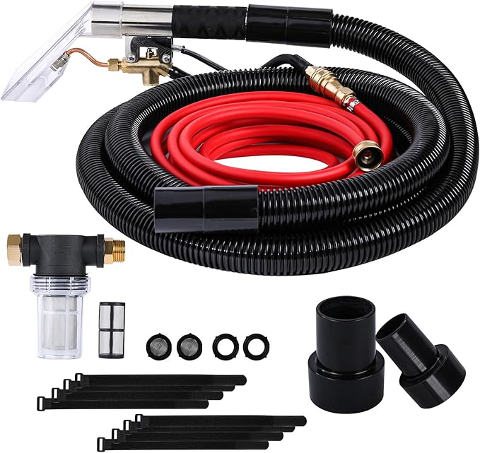 MIV Pro-Grade Shop Vac Extractor Conversion Kit - Universal Shop Vac Extractor Hose Kit, for Carpet, Upholstery & Auto Detailing