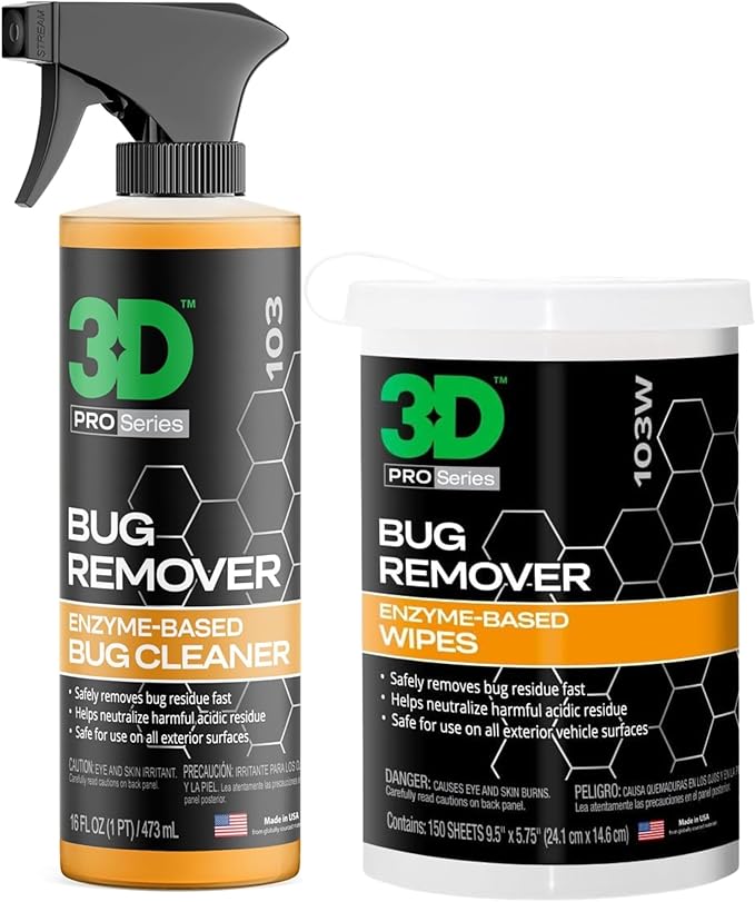 3D Bug Remover Spray & Wipes Bundle – Powerful Bug & Tar Removal for Home & On-the-Go