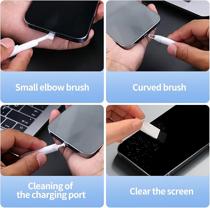 Phone Cleaning Kit, Airpod Pros Headphone Ear Bud iPhone Port Speaker Cleaner Tool, iPad Port Cleaner Cell Phone Cleaning Putty. Multi USB Charging Adapter Cable Kit with Magnetic Wireless Charging