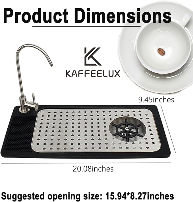 Stainless Steel Kitchen Sink Dishwasher with Faucet Cup Washer & Drainage Area – Ideal Bottle Dishwashing Cleaner & Accessories for Home Bar Faucet Sink(KF77-2)