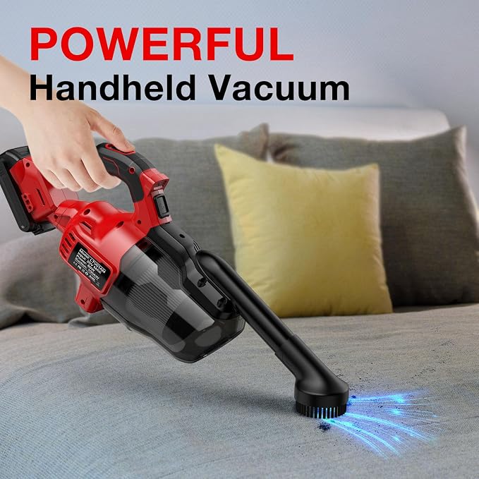 TengXcel Cordless Vacuum Cleaner for Milwaukee 18V Battery, Handheld Vacuum Cleaner for Home Car Hardwood Floor Carpet, Portable Shop Vacuum with Washable HEPA Filter(No Battery)
