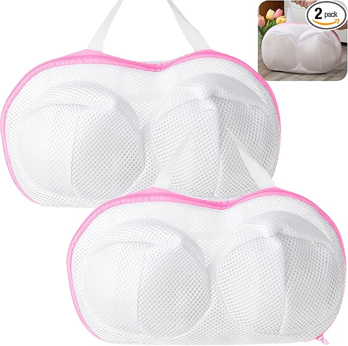 Large Bra Washing Bags for Laundry, 2 Pack Bras Laundry Bags for Washing Machine, Lingerie Bag for Washing Delicates Underwear Brassiere Washer Protector for Laundry