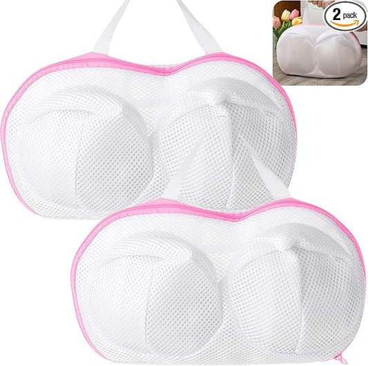 Large Bra Washing Bags for Laundry, 2 Pack Bras Laundry Bags for Washing Machine, Lingerie Bag for Washing Delicates Underwear Brassiere Washer Protector for Laundry