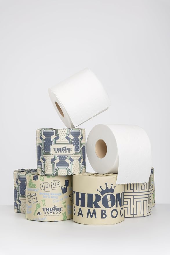 24 Rolls of Bamboo Toilet Paper - 3-Ply, King- Sized Sheets Made From Tree-Free, ECF Paper - Zero Plastic Packaging, Septic Safe, No Forever Chemicals (24 Pack, 24.0, Pack)