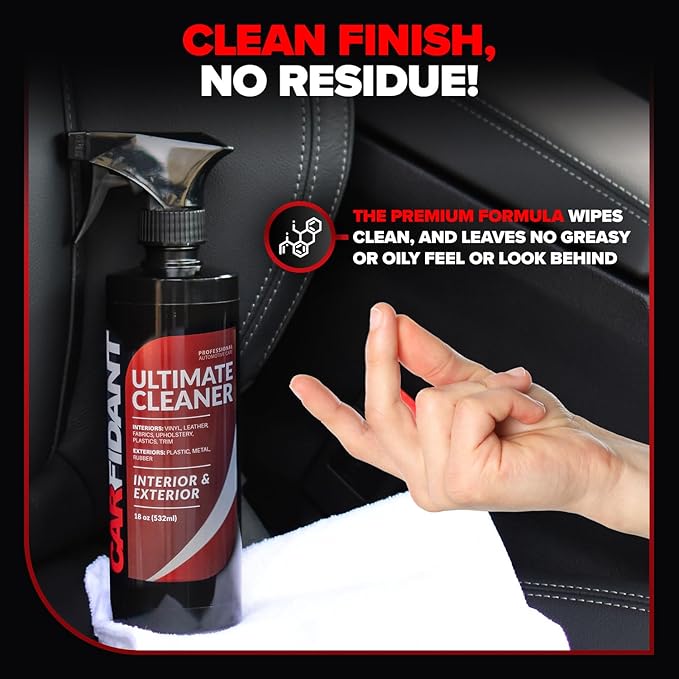 Carfidant Bug Remover Heavy Duty for Car Exterior with Ultimate Cleaner for Car Interior