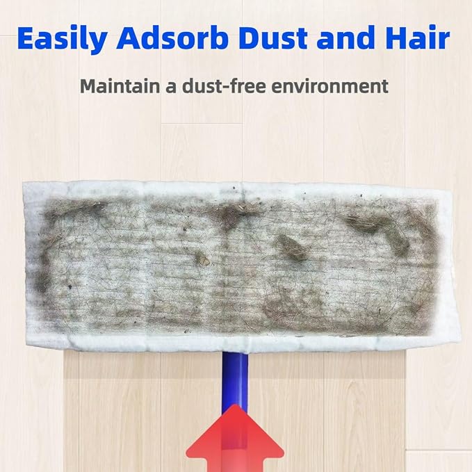 Disposable Dry Sweeping Cloths for KZKR Push Clamp Mop，Compatible with Swiffer Sweeper – 60 Count, 8.6" x 11.8" Refill Pads for Floor Mopping, Dusting & Daily Cleaning (Mop Not Included)