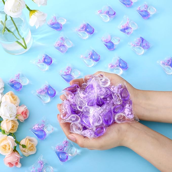 200 Count Laundry Detergent Pods Bulk 3 in 1 Laundry Detergent Pacs with Scent Boosters Washing Machine Powerful Decontamination Fragrance Enhancement Fresh Floral Scent