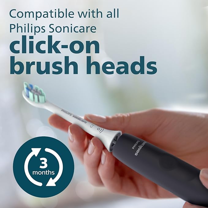 Philips Sonicare 4100 Rechargeable Electric Toothbrush, Advanced Plaque Removal, Pressure Sensor, Includes Brush Head Case, Black BD5003AZ