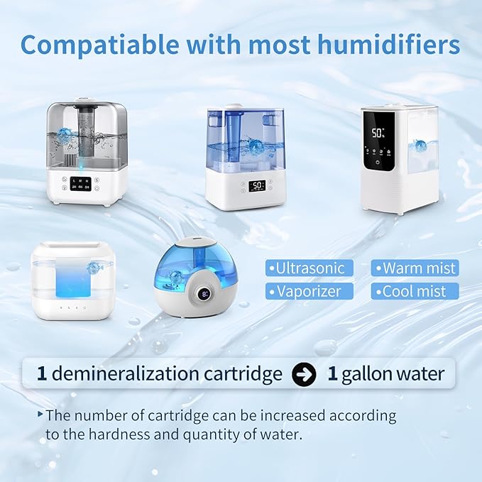 Humidifier Cleaner Fish 12-Pack for Most Humidifiers and Fish Tanks, Humidifier Cleaning Fish and Demineralization Cartridge for humidifiers, Tank Cleaner tablets, Purifies Water, Fights Slime & Odor