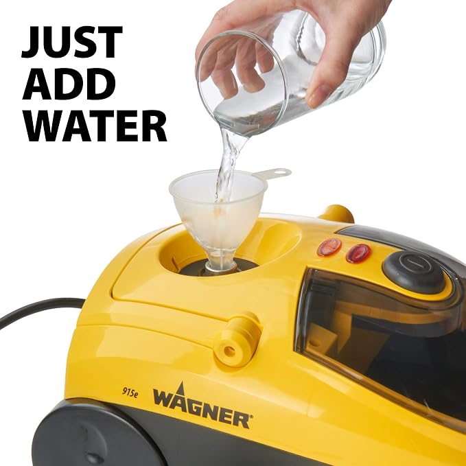 Wagner Spraytech 2494184 915e On-Demand Steam Cleaner & Wallpaper Removal, Multipurpose Power Steamer, 18 Attachments Included (Some Pieces Included in Storage Compartment) For Floor
