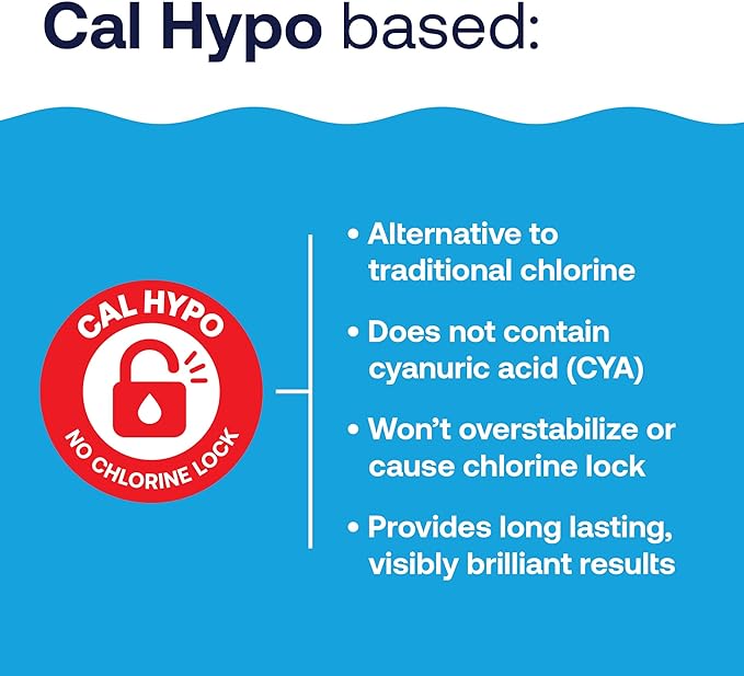 HTH 52030B Swimming Pool Care Shock, Swimming Pool Chlorinator Boosts Chlorine Levels, Cal Hypo Formula, 13.3oz (Pack of 6)