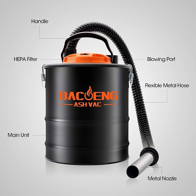 BACOENG Ash Vacuum and HEPA Filter