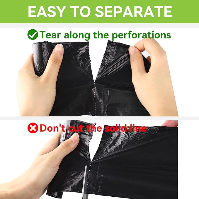 kaylowe Small Trash Bag,4 Gallon Bathroom Trash Can Liners 500 Count Mini Wholesale Garbage Bags for Hotel, Restaurant, Office,Classroom,Black