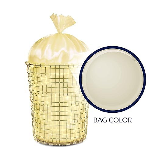 Color Scents Medium Trash Bags - 8 Gallon, 360 Total Bags (8 Packs of 45 Count), Twist Tie - Cream bag in Vanilla Flower Scent with Microban