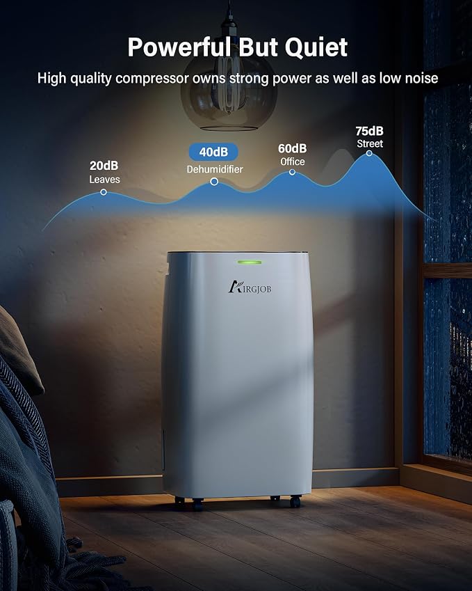 32-Pint Dehumidifier for Basement and Large Room - 2000 Sq. Ft, Quiet Dehumidifier for Large Capacity Room Home Bathroom Basements - Auto Continuous Drain Remove Moisture with Child Lock
