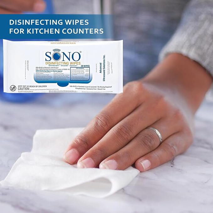 SONO Disinfecting Wipes - Medical-Grade, Alcohol-Free, No Bleach - Multi-Surface Cleaning Wipes for Home, School, Office - Pilates 960 Count (Pack of 12) 80 count packs