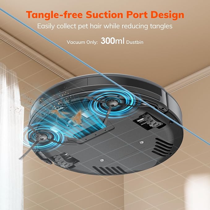 ILIFE V5s Max Robot Vacuum, 4000Pa Max Suction Power, 2.4G WiFi/App/Alexa/Remote Control, Self-Charging Robotic Vacuum Cleaner, for Hard Floors Carpets and Pet Hair