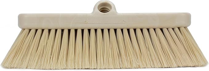 SPARTA 41278EC25 Flo-Thru Plastic Wall Scrub Brush, Equipment Brush With Soft Nylex Bristles For Industrial Kitchens, Hospitals, Commercial Cleaning, 4 Inches, Tan, (Pack of 12)