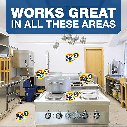 P&G PROFESSIONAL Tide PRO Floor and All-Purpose Cleaner, Bulk Multi Surface Cleaning Powder for Commercial Grease and Dirt, 18 lb
