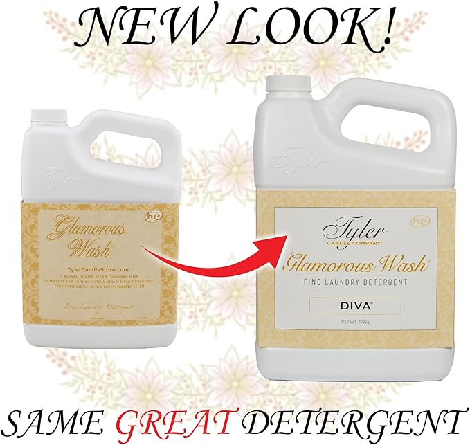 Tyler Candle Laundry Detergent Glamorous Wash, Diva 32 oz Bundle with Tyler Candle Mixer Melts, Autoglam Freshener, and Stain Remover Pen, (32111)