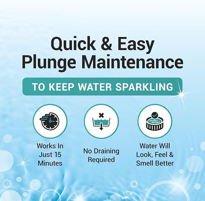 Bio Ouster 3in1 Weekly Cold Plunge Water Treatment - Cleaner, Clarifier, and Softener for Cold Plunge and Ice Bath - Water Stabilizer for Fresh, Crystal Clear Water - Made in USA (32oz)