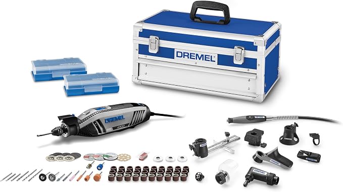 Dremel High Performance Rotary Tool Kit with Rotary Tool Workstation Drill Press Work Station and Wrench