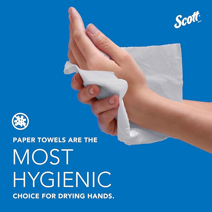 Scott Professional Universal 100% Recycled Fiber Multifold Paper Towels, Bulk (01807), Absorbency Pockets, 9.2"x9.4" Towel, Compressed, Compact (250 Sheets/Pack, 16 Packs/Case, 4,000 Sheet Total)