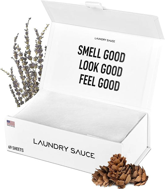 Laundry Sauce - Laundry Dryer Sheets (Siberian Pine), Luxury Fragrance, Contains Essential Oils, Softens Fabric, Removes Static Cling, Eco-Friendly Packaging, Travel Friendly, 69 Count