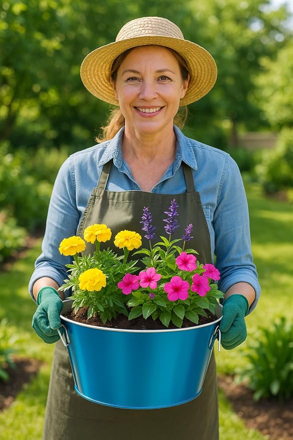 Behrens Blue 5 Gallon Round Steel Tub (1 Tub)