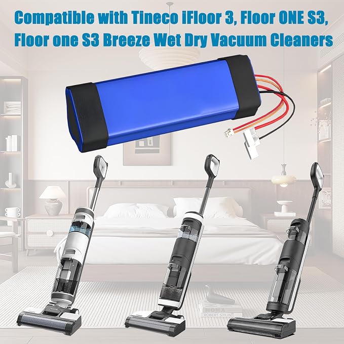 ONE S3-1 4000mAh Battery Compatible with Tineco iFloor 3, Floor ONE S3 and Floor one S3 Breeze Cordless Wet Dry Vacuum Cleaner