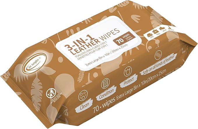 Air Jungles All Purpose Car and Home Cleaning Wipes, Electronic Wipes, 3in1 Leather Cleaner Wipes