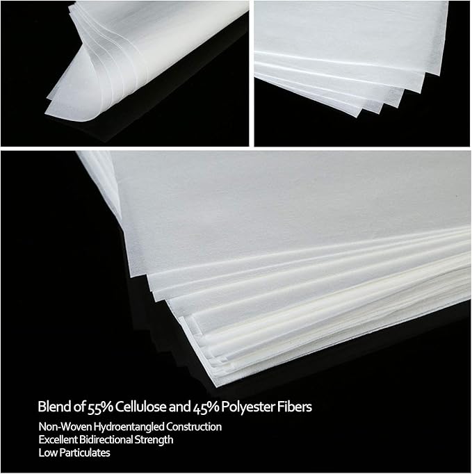 AAwipes Lint Free Wipes Cleanroom Wipes Nonwoven Auto Paint Prep Cellulose/Polyester Blend (9"x9" 300 Pcs, 56 GSM) General Purpose Lab Use (NW05609)