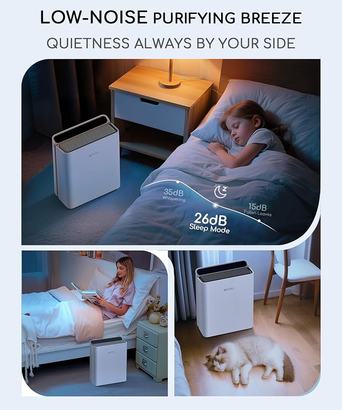 Afloia Smart Air Purifier for Home Large Room, Covers up to 2000 Sq Ft | PM2.5 Display, Auto Mode, App Control, Alexa Compatible, 4-Stage Filter, Washable Pre-Filter, 28 dB Sleep