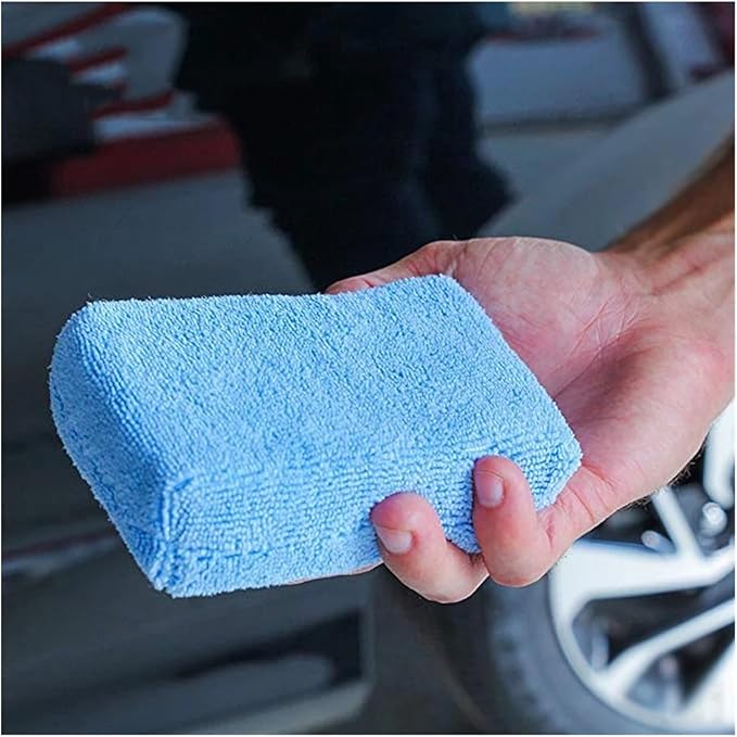 1/10Pcs Car Wax Applicator Pads - Microfiber Polishing Sponges, Soft Detailing Waxing Sponge fit for Effortless Paint Care, Foam Cleaning Pad & Car Polish Applicator(5 Pieces)
