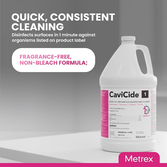 Metrex CaviCide1 Surface Disinfectant Cleaner – Ready-to-Use Alcohol-Based Cleaning Liquid, All Purpose Cleaner & Decontaminant for Clinical, Lab & Patient Care Areas – 1 Gallon Jug, #13-5000 EA